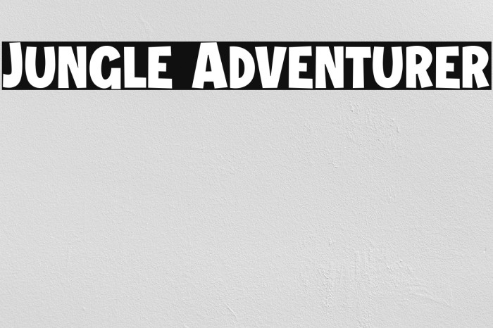 Jungle Adventurer フォント examples