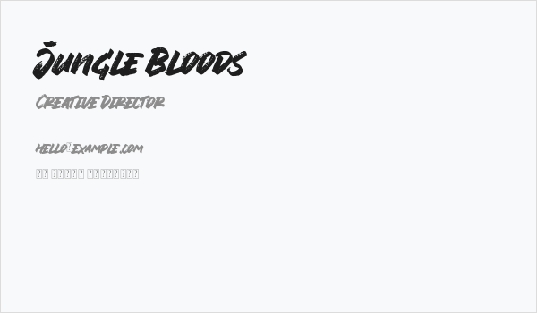Jungle Bloods Business Card