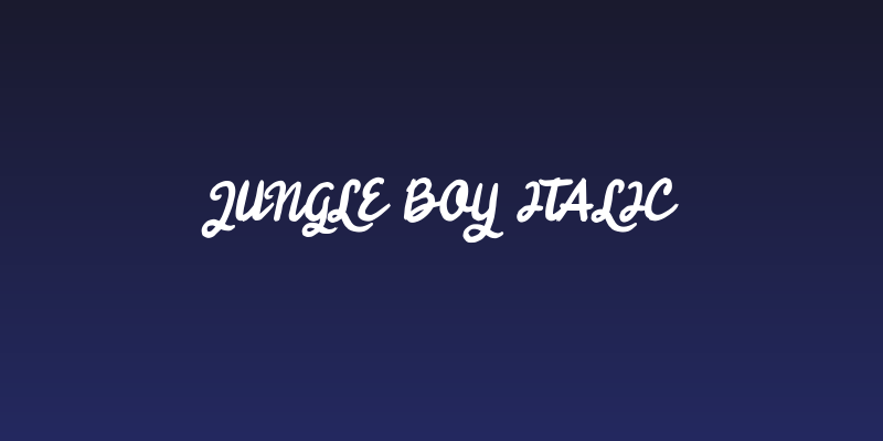 Jungle Boy Italic Social Header