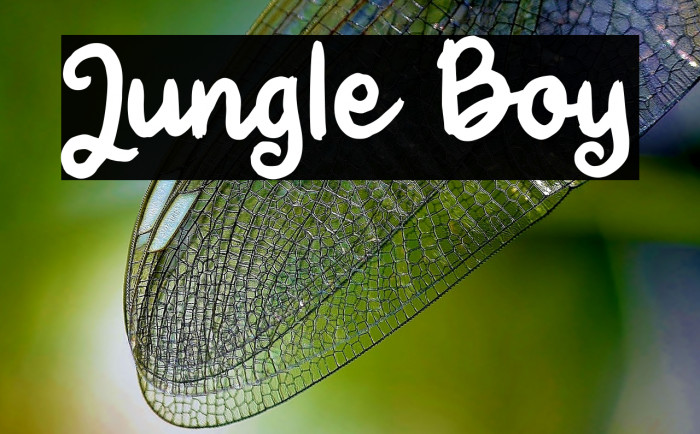 Jungle Boy Font examples