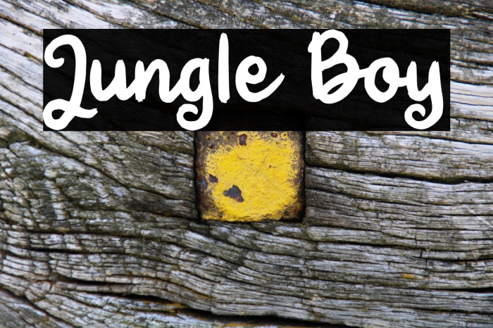 Jungle Boy Font examples