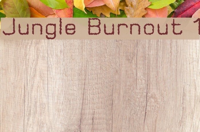 Jungle Burnout 1 Font examples