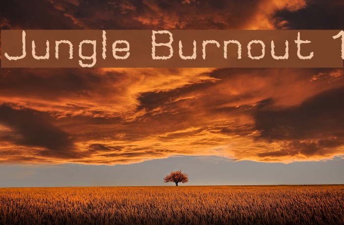 Jungle Burnout 1 Font examples