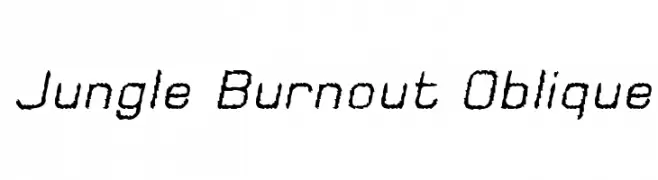 Jungle Burnout Oblique  baixar fontes gratis