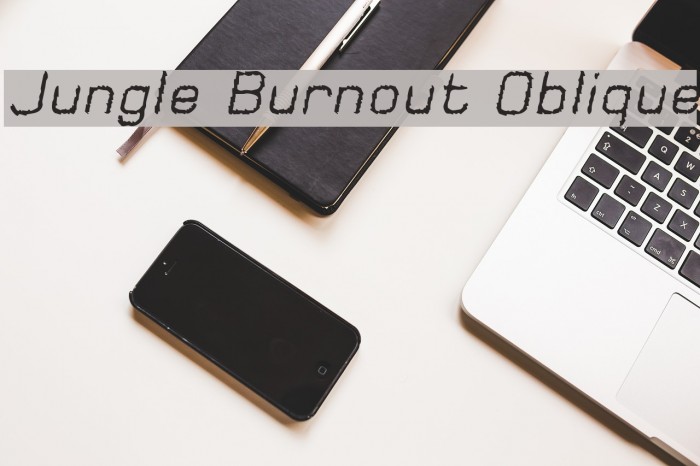 Jungle Burnout Oblique Font examples