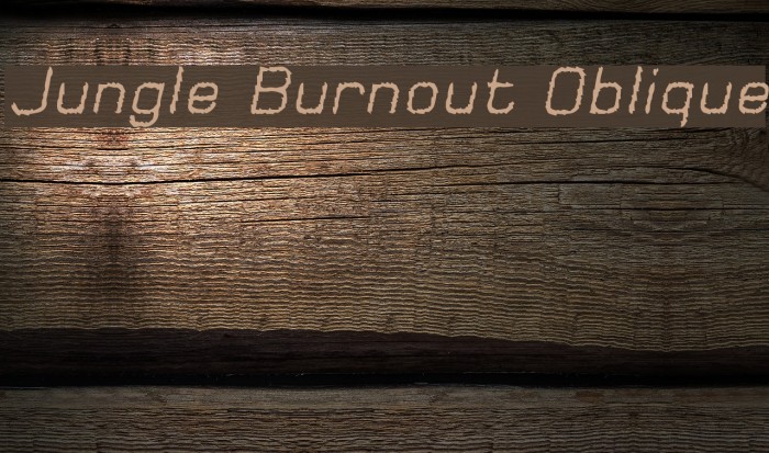 Jungle Burnout Oblique Font examples