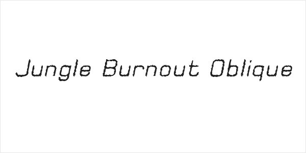Jungle Burnout Oblique Logo
