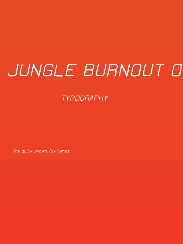 Jungle Burnout Oblique Poster