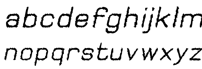 Jungle Burnout Oblique Font LOWERCASE