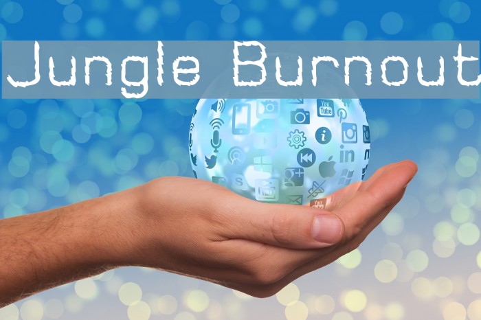 Jungle Burnout Font examples