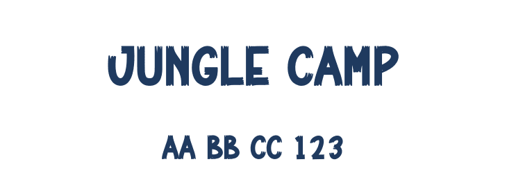 Jungle Camp Font Preview