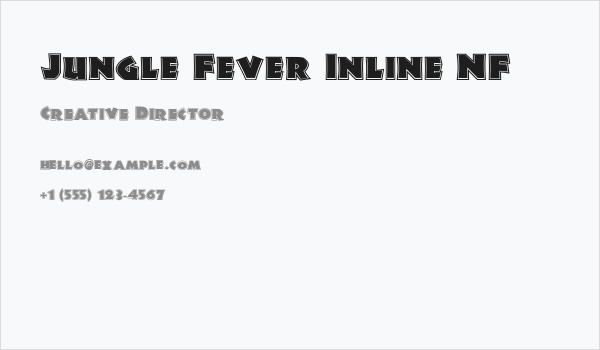Jungle Fever Inline NF Business Card