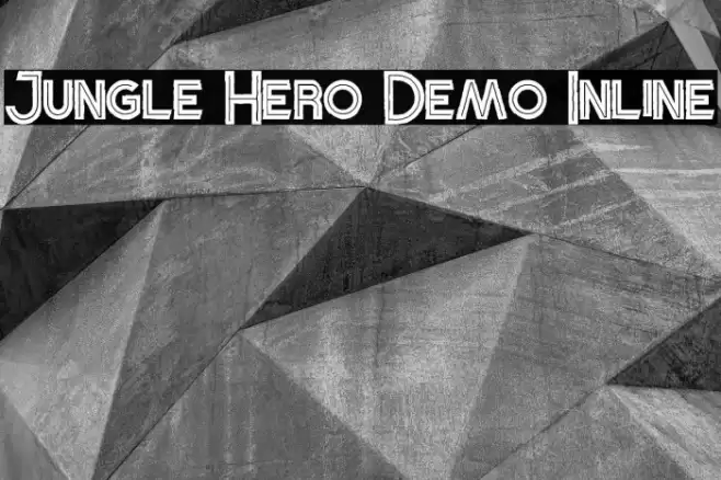 Jungle Hero Demo Inline Font examples