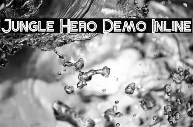 Jungle Hero Demo Inline Font examples