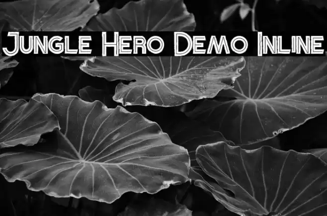 Jungle Hero Demo Inline Font examples