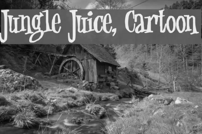 Jungle Juice, Cartoon Font examples