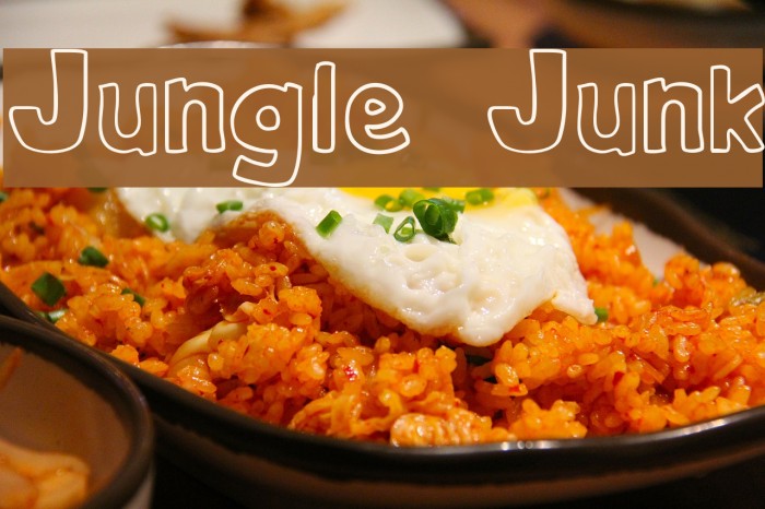 Jungle Junk Font examples