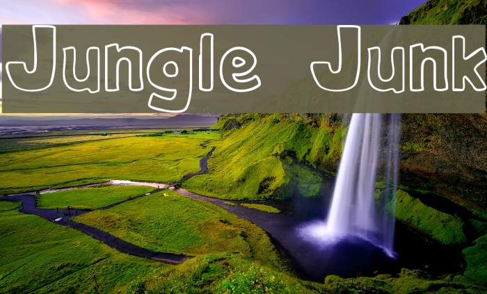 Jungle Junk Font examples