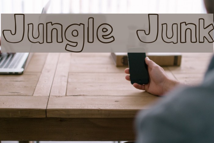 Jungle Junk Font examples