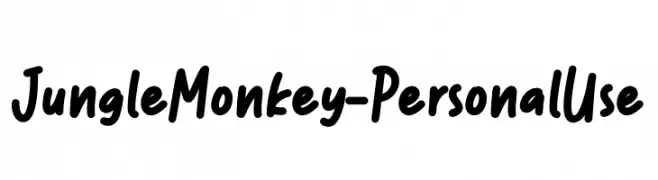 Jungle Monkey-Personal Use  تنزيل الخطوط