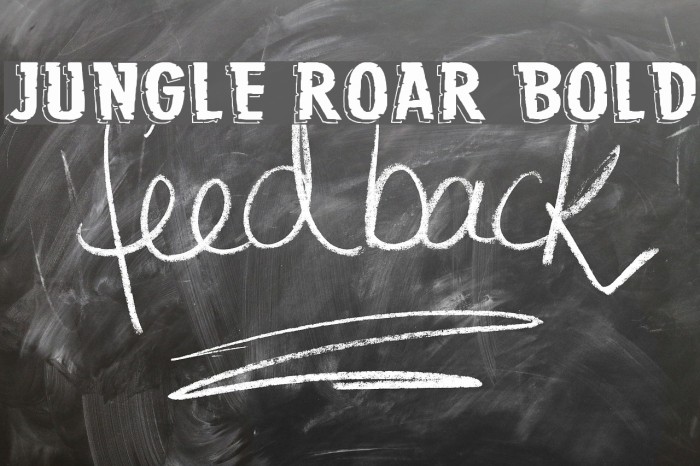 Jungle Roar Bold Font examples