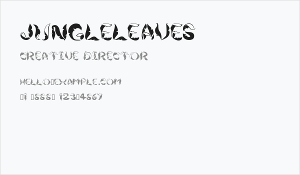 JungleLeaves Business Card