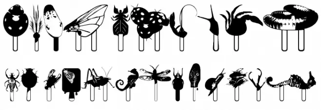 JunglefoodRegular Font OTHER CHARS