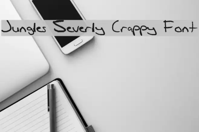Jungles Severly Crappy Font Font examples