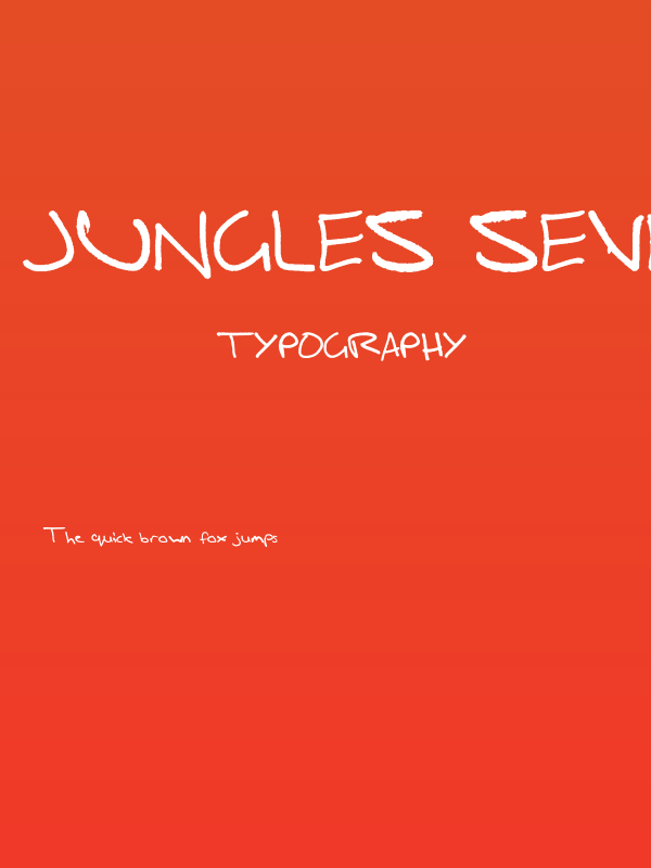Jungles Severly Crappy Font Poster