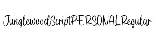 Junglewood Script PERSONAL Regular  font caratteri gratis