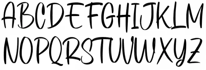 Junglewood Script PERSONAL Regular Font UPPERCASE