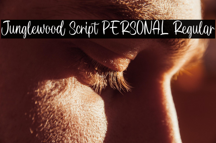 Junglewood Script PERSONAL Regular Example 2