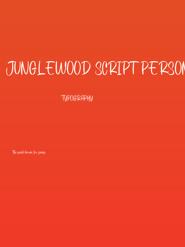 Junglewood Script PERSONAL Regular Poster