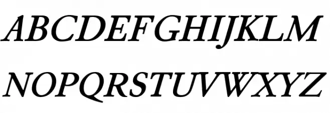 Junicode Bold Italic Schriftart Groß