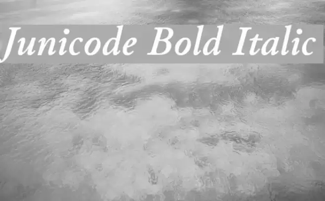 Junicode Bold Italic Font examples