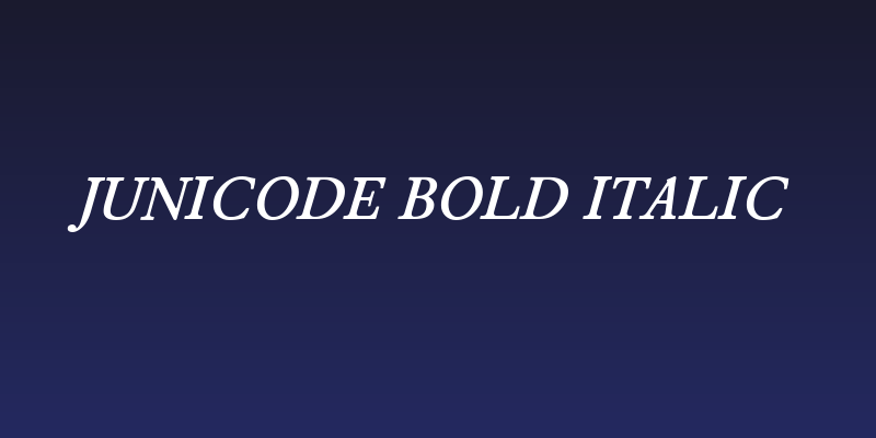 Junicode Bold Italic Social Header