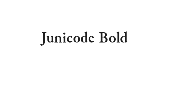 Junicode Bold Logo