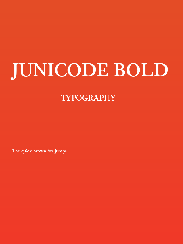 Junicode Bold Poster