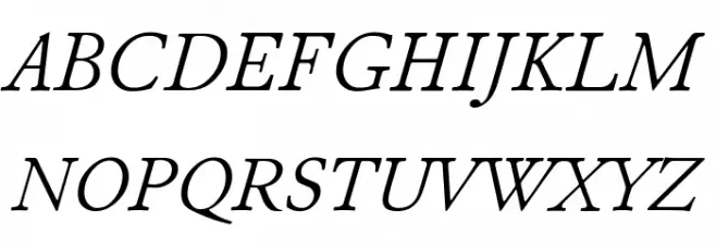 Junicode Italic Schriftart Groß