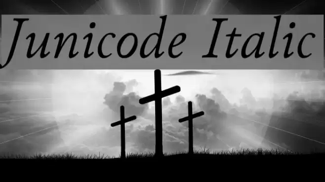 Junicode Italic Font examples