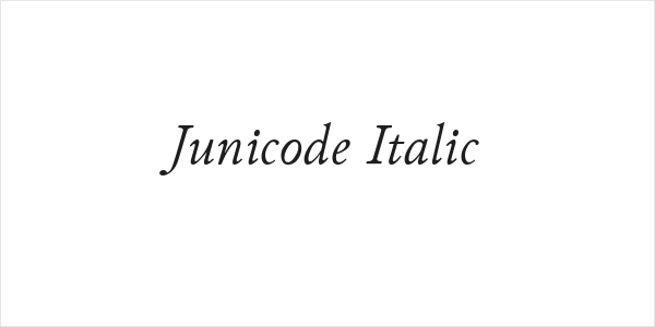 Junicode Italic Logo