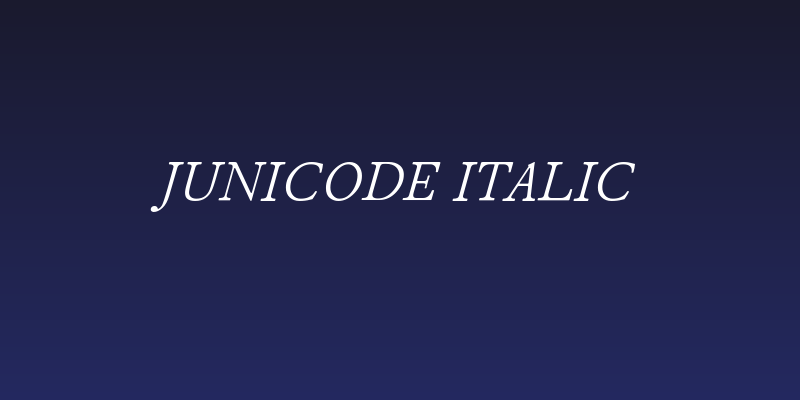 Junicode Italic Social Header
