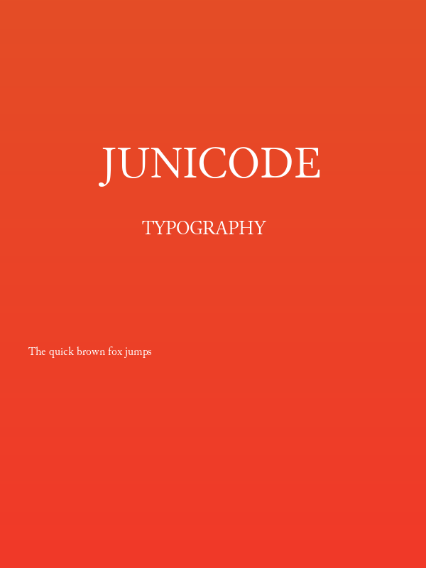 Junicode Poster