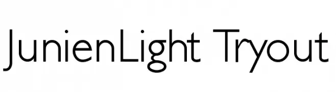 JunienLight Tryout  免费字体下载