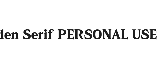 Junigarden Serif PERSONAL USE Regular Logo