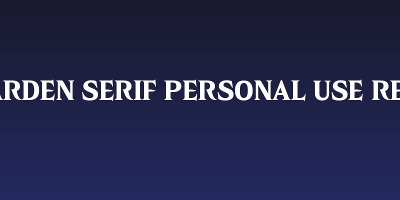 Junigarden Serif PERSONAL USE Regular Social Header