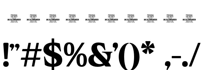Junigarden Swash PERSONAL USE Regular Font OTHER CHARS