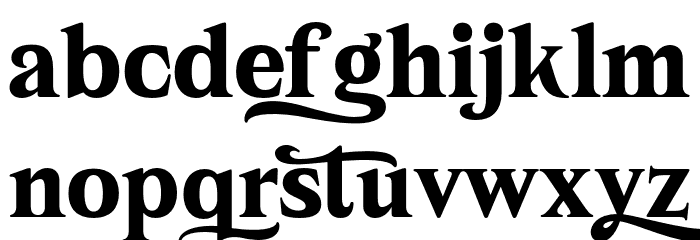 Junigarden Swash PERSONAL USE Regular Font LOWERCASE