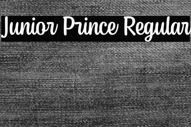 Junior Prince Regular Font examples