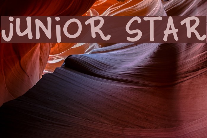 Junior Star Font examples